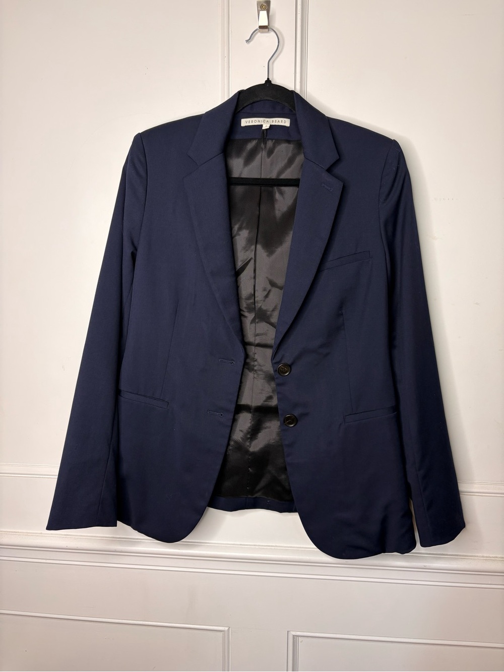 Veronica Beard Classic Navy Single-Breasted Blazer